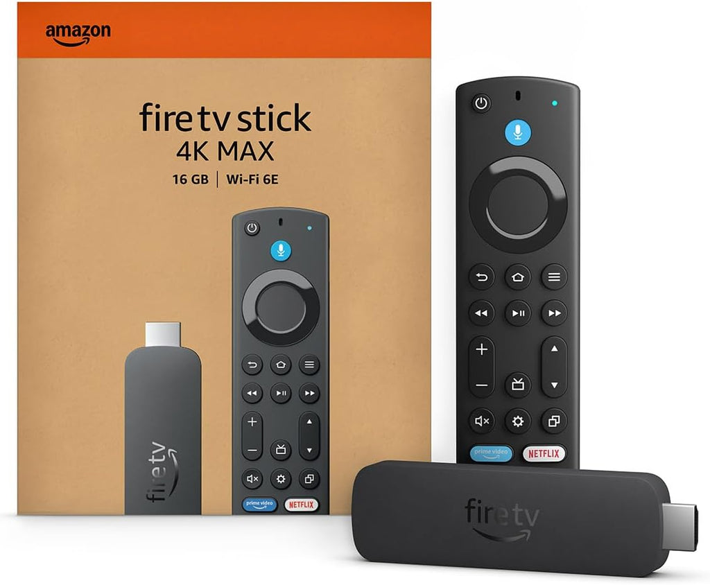 Amazon Fire TV Stick 4K Max (newest model), streaming device, with AI-powered Fire TV Search, supports Wi-Fi 6E, free & live TV without cable or satellite, find shows faster with Alexa+