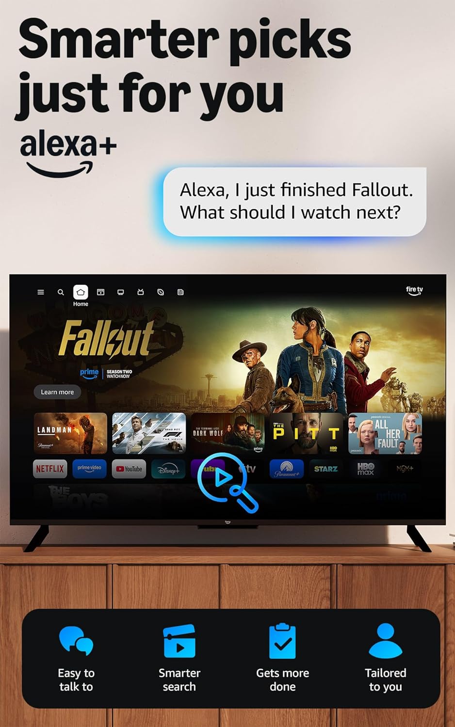 Amazon Fire TV Stick 4K Max (newest model), streaming device, with AI-powered Fire TV Search, supports Wi-Fi 6E, free & live TV without cable or satellite, find shows faster with Alexa+