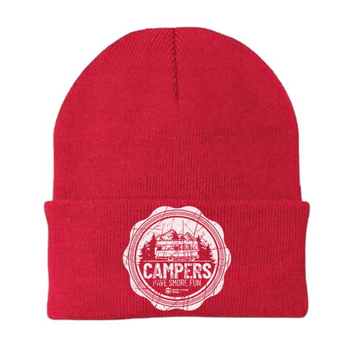 Camping Seal Embroidered Beanie